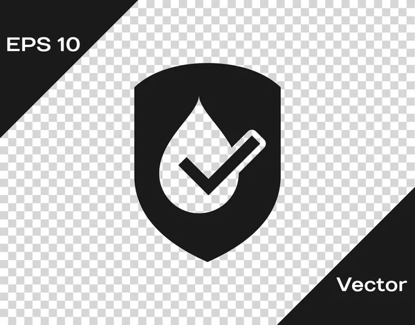 Icono impermeable gris aislado sobre fondo transparente. Concepto de protección resistente al agua o líquido. Ilustración vectorial — Vector de stock