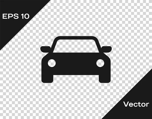 Graues Auto-Symbol isoliert auf transparentem Hintergrund. Vektorillustration — Stockvektor