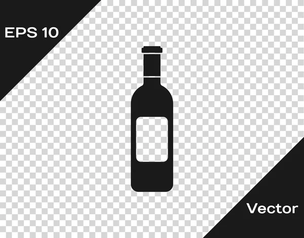 Garrafa cinza de ícone de vinho isolado em fundo transparente. Ilustração vetorial —  Vetores de Stock