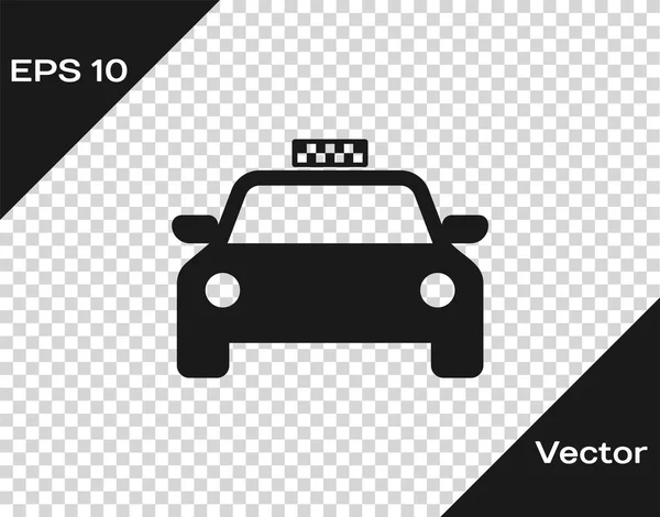 Taxi gris coche icono aislado sobre fondo transparente. Ilustración vectorial — Vector de stock