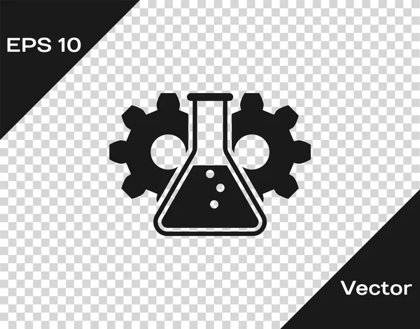 Graue Bioengineering-Ikone isoliert auf transparentem Hintergrund. Element der Genetik und Bioengineering-Ikone. Biologie, Molekül, chemisches Symbol. Vektorillustration — Stockvektor