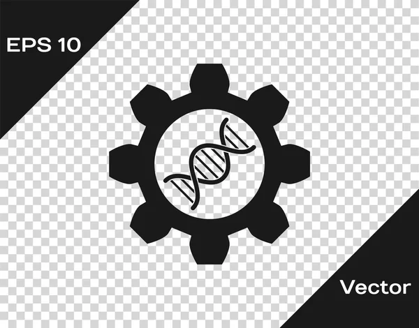 Graues Gentechniksymbol isoliert auf transparentem Hintergrund. dna-Analyse, genetische Tests, Klonen, Vaterschaftstests. Vektorillustration — Stockvektor