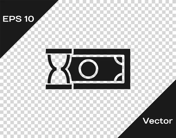 Grey Fast payments icon isolated on transparent background. Fast money transfer payment. Financial services, fast loan, time is money, cash back concept. Vector Illustration — Stock Vector