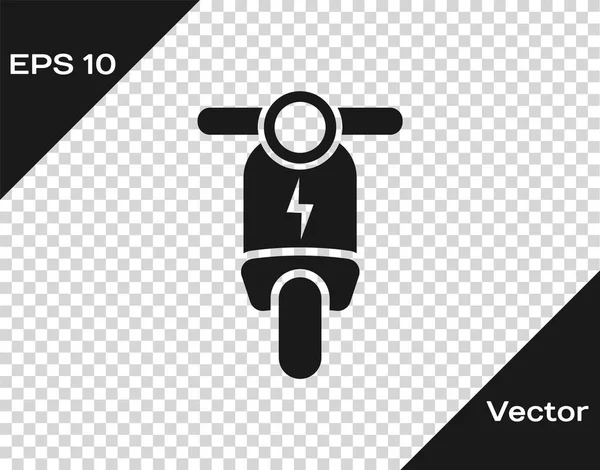 Grey Electric scooter icon isolated on transparent background. Vector Illustration — Stock Vector