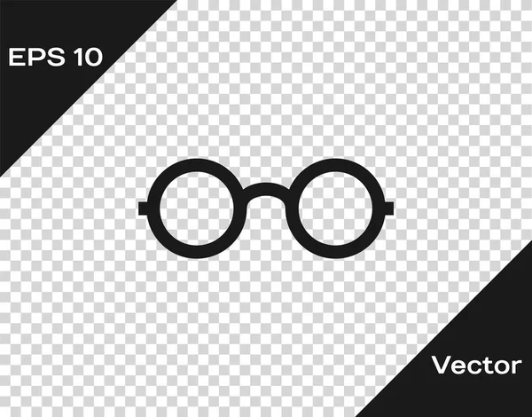 Graue Brille Symbol isoliert auf transparentem Hintergrund. Brillengestell-Symbol. Vektorillustration — Stockvektor