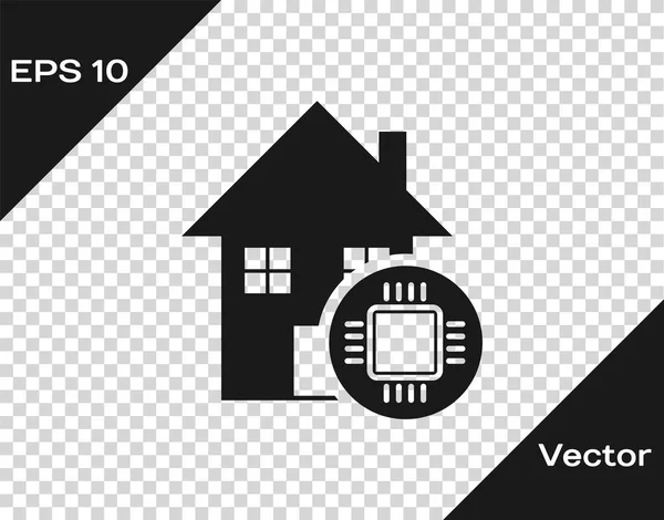 Graues Smart Home Symbol isoliert auf transparentem Hintergrund. Fernbedienung. Vektorillustration — Stockvektor