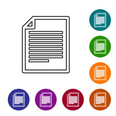 Beyaz arka planda yalıtılmış gri Belge satırı simgesi. Dosya simgesi. Denetim listesi simgesi. İş konsepti. Vektör İllüstrasyonu