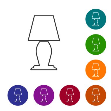 Gri Tablo lamba çizgi simgesi beyaz arka plan üzerinde izole. Vektör İllüstrasyonu