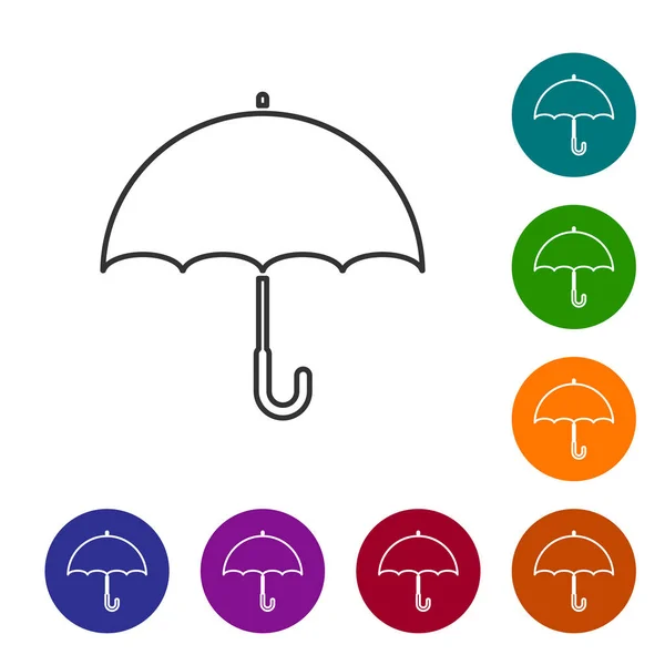 Иконка "Серый зонтик" выделена на белом фоне. Векторная миграция — стоковый вектор