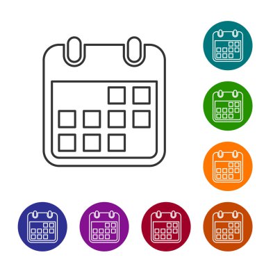 Beyaz arka planda yalıtılmış gri Takvim çizgisi simgesi. Vektör İllüstrasyonu