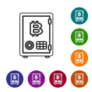 Beyaz arka plandaki kazık çizgisi simgesinin Gri Kanıtı. Kripto para ekonomisi ve finans tahsilatı. Simgeyi renk çemberi düğmelerinde ayarlayın. Vektör İllüstrasyonu