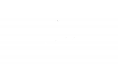 Metin Açık kapı simgesi beyaz arka plan üzerinde siyah Asılı işareti. 4k Video hareket grafik animasyon