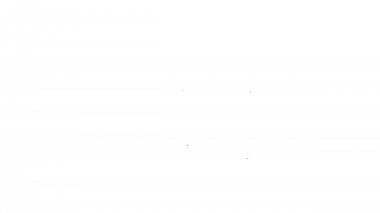 Siyah Beyaz arka plan üzerinde alışveriş sepeti satır simgesi. Online satın alma konsepti. Teslimat hizmeti işareti. Süpermarket sepetini güncelleyin. 4k Video hareket grafik animasyon