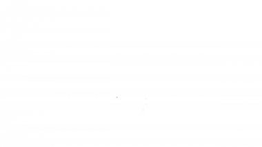 Beyaz arka plan üzerinde enerji hattı simgesinin çevre dostu kaynak fikri olarak rüzgar türbini ile Siyah Ampul. Alternatif enerji konsepti. 4k Video hareket grafik animasyon