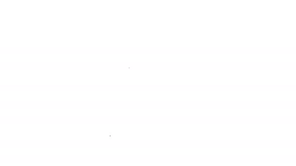 Schwarze Handtaschenlinie auf weißem Hintergrund. Einkaufstaschenschild. Frau Tasche Ikone. weibliches Handtaschenschild. Glamour im Freizeitgepäck. 4k Video Motion Graphic Animation — Stockvideo