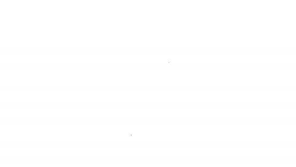 Schwarzes leeres Etikettenschablone Preisschild Zeilensymbol auf weißem Hintergrund. Rabattaufkleber leer. Vorlage Rabattbanner. 4k Video Motion Graphic Animation — Stockvideo