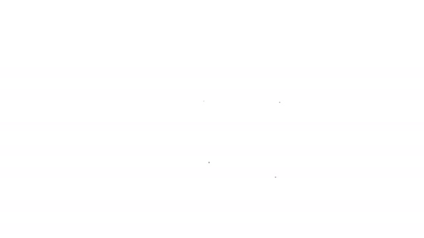 Черный Обновить корзину иконка линии на белом фоне. Концепция онлайн-покупки. Знак службы доставки. Обновить корзину супермаркета. Видеографическая анимация 4K — стоковое видео