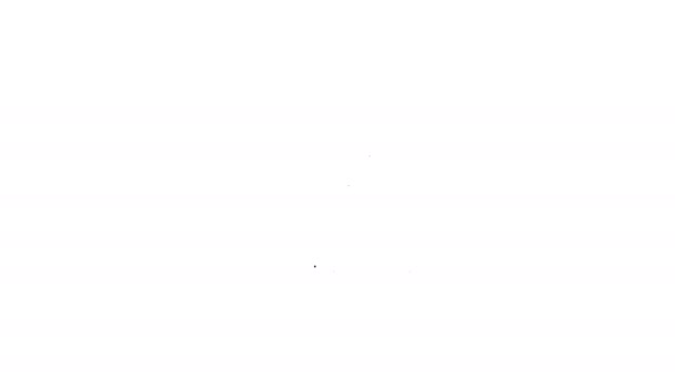 Schwarz aktualisieren Warenkorb Linie Symbol auf weißem Hintergrund. Online-Kaufkonzept. Lieferservice-Schild. Supermarkt Warenkorb Symbol aktualisieren. 4k Video Motion Graphic Animation — Stockvideo
