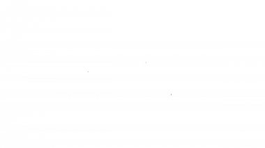 Siyah Eco House beyaz arka plan üzerinde geri dönüşüm sembolü satır simgesi ile. Geri dönüşüm okları ile Ekoloji ev. 4k Video hareket grafik animasyon