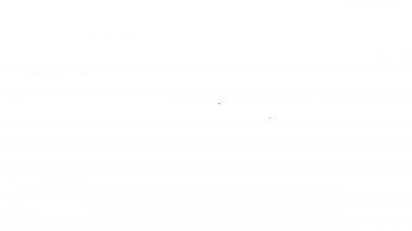 Siyah Eco House beyaz arka plan üzerinde geri dönüşüm sembolü satır simgesi ile. Geri dönüşüm okları ile Ekoloji ev. 4k Video hareket grafik animasyon