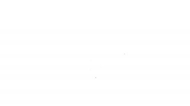 Beyaz arka plan üzerinde Siyah House nem çizgi simgesi. Hava ve meteoroloji, termometre sembolü. 4k Video hareket grafik animasyon