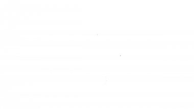 Beyaz arka planda siyah ampul ve dişli hattı simgesi. İnovasyon kavramı. İş fikri. 4k Video hareket grafik animasyon