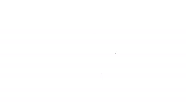 Lampadina nera e icona della linea di ingranaggi su sfondo bianco. Concetto di innovazione. Idea imprenditoriale. Animazione grafica 4K Video motion — Video Stock