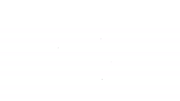 Black Smart home - ícone de linha do sistema de controle remoto no fundo branco. Animação gráfica em movimento de vídeo 4K — Vídeo de Stock