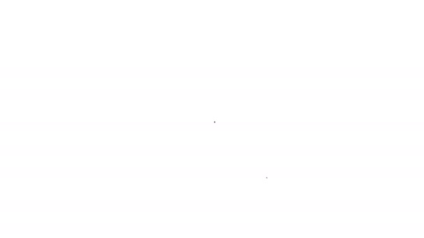 Ícone de linha de casa inteligente preto no fundo branco. Controlo remoto. Animação gráfica em movimento de vídeo 4K — Vídeo de Stock