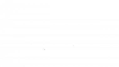 Beyaz arka plan üzerinde Siyah Sesli kitap satırı simgesi. Oynat düğmesi ve kitap. Ses rehberi işareti. Online öğrenme kavramı. 4k Video hareket grafik animasyon