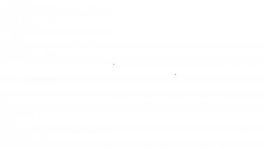 Beyaz arka plan üzerinde Siyah Sesli kitap satırı simgesi. Kulaklıklı kitap. Ses rehberi işareti. Online öğrenme kavramı. 4k Video hareket grafik animasyon