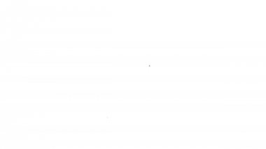 Beyaz arka plan üzerinde Siyah Sesli kitap satırı simgesi. Kitaplı müzik notası. Ses rehberi işareti. Online öğrenme kavramı. 4k Video hareket grafik animasyon