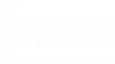 Beyaz arka plan üzerinde Siyah Açık kitap satırı simgesi. 4k Video hareket grafik animasyon