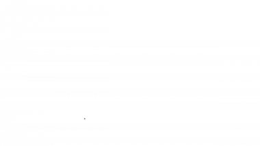 Beyaz arka planda siyah kalem ve çizgi simgesi. Eğitim işareti. Çizim ve eğitim araçları. Okul ofisinin sembolü. 4k Video hareket grafik animasyon