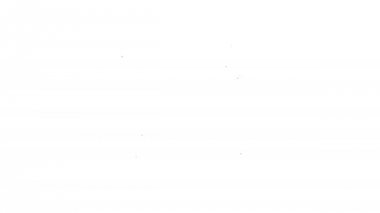 Siyah Crossed cetvel ve beyaz arka plan üzerinde kalem çizgi simgesi. Düz kenar sembolü. Çizim ve eğitim araçları. 4k Video hareket grafik animasyon