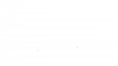 Beyaz arka plan üzerinde siyah Üçgen cetvel çizgi simgesi. Düz kenar sembolü. Geometrik sembol. 4k Video hareket grafik animasyon