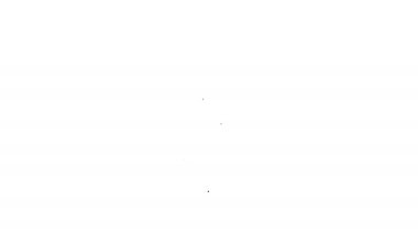 Siyah Stop virüs, bakteri, mikroplar ve beyaz arka plan üzerinde mikrop hattı simgesi. Antibakteriyel ve antiviral savunma, koruma enfeksiyonu. 4k Video hareket grafik animasyon