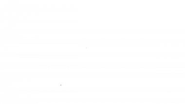 Beyaz arka planda Siyah Yükleme gelen kutusu satır simgesi. Dosyaları arşivden ayıklayın. 4k Video hareket grafik animasyon