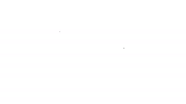 Frappeur de film noir avec inscription icône de ligne XXX sur fond blanc. Un symbole de restriction d'âge. 18 + signe de contenu. Chaîne adulte. Animation graphique de mouvement vidéo 4K — Video