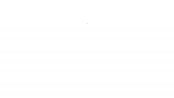 Black Female icona della linea simbolo di genere su sfondo bianco. Simbolo di Venere. Il simbolo di un organismo femminile o di una donna. Animazione grafica 4K Video motion — Video Stock