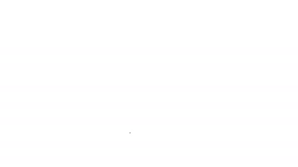 Icône de ligne de rafraîchissement noir sur fond blanc. Recharger le symbole. Flèche de rotation dans un signe circulaire. Animation graphique de mouvement vidéo 4K — Video