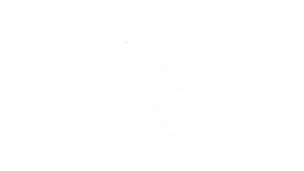 Schwarzes Pixelpfeil-Cursor-Linien-Symbol auf weißem Hintergrund. 4k Video Motion Graphic Animation — Stockvideo