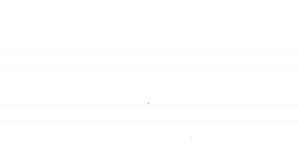 Clé noire et icône de ligne d'engrenage sur fond blanc. Réglage, entretien, réglage, entretien, réparation, fixation. Animation graphique de mouvement vidéo 4K — Video