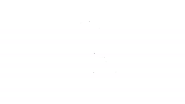 Scooter negro con destornillador e icono de línea de llave inglesa sobre fondo blanco. Ajuste, servicio, ajuste, mantenimiento, reparación, fijación. Animación gráfica de vídeo 4K — Vídeo de stock
