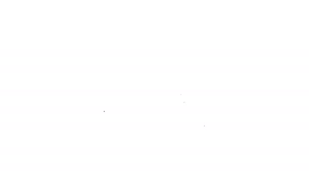 Auto nera con cacciavite e chiave icona linea su sfondo bianco. Regolazione, assistenza, regolazione, manutenzione, riparazione, fissaggio. Animazione grafica 4K Video motion — Video Stock