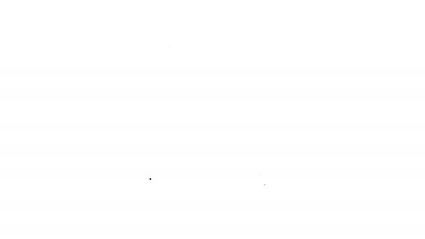 Schwarzes Dateidokument mit Schraubenzieher und Schraubenschlüssel-Zeilensymbol auf weißem Hintergrund. Anpassung, Service, Einstellung, Wartung, Reparatur, Reparatur. 4k Video Motion Graphic Animation — Stockvideo