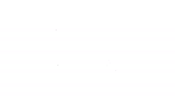 Pasta preta com chave de fenda e ícone de linha de chave de fenda no fundo branco. Ajuste, serviço, configuração, manutenção, reparação, fixação. Animação gráfica em movimento de vídeo 4K — Vídeo de Stock