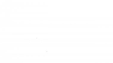 Beyaz arka plan üzerinde Siyah Acı biber pod çizgi simgesi. Tasarım bakkal, mutfak ürünleri, baharat ve baharat paketi, yemek kitabı için. 4k Video hareket grafik animasyon