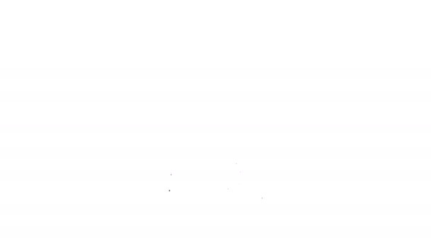 Zwarte smartphone met schroevendraaier en moersleutel lijn pictogram op witte achtergrond. Aanpassing, service, instelling, onderhoud, reparatie, bevestiging. 4k video Motion grafische animatie — Stockvideo