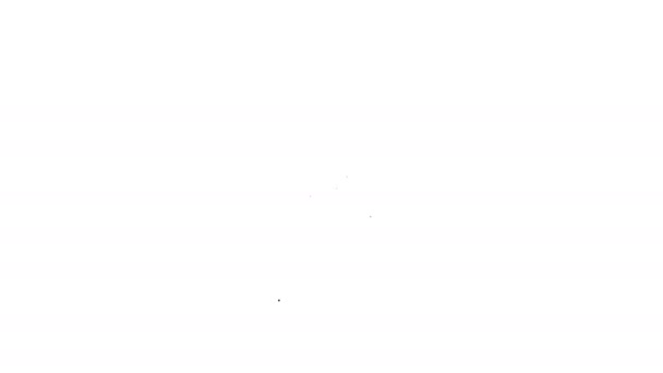 Zwarte smartphone met schroevendraaier en moersleutel lijn pictogram op witte achtergrond. Aanpassing, service, instelling, onderhoud, reparatie, bevestiging. 4k video Motion grafische animatie — Stockvideo